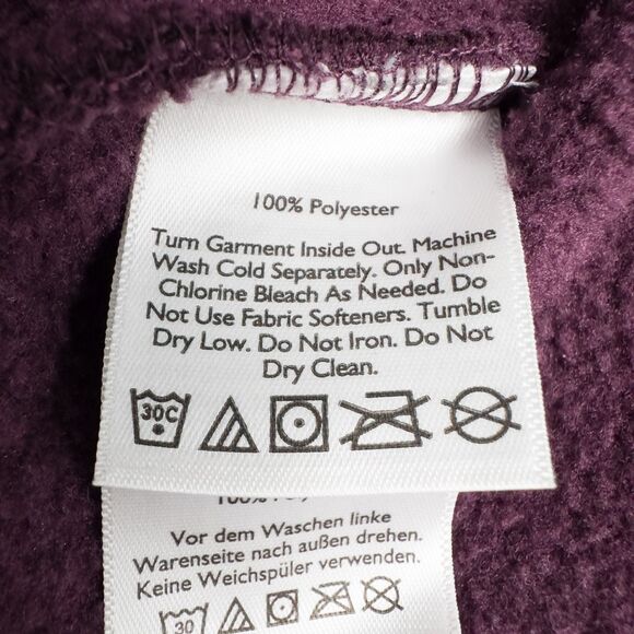 Eddie Bauer Radiator 2.0 Fleece Hooded Pullover Sweatshirt Womens Medium Purple - Picture 16 of 16